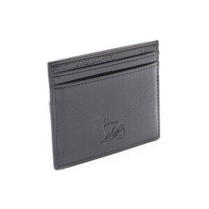 Christian Louboutin holder card Wallet Black Vernis Leather Loubi